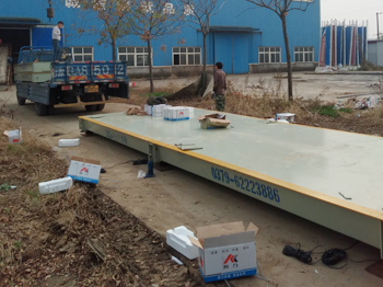 漯河舞陽廣達鋼鐵定額150噸地磅 